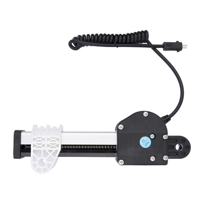 Mechanical device with a coiled cable on a white background