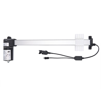Mechanical arm with sensors and cables on a white background