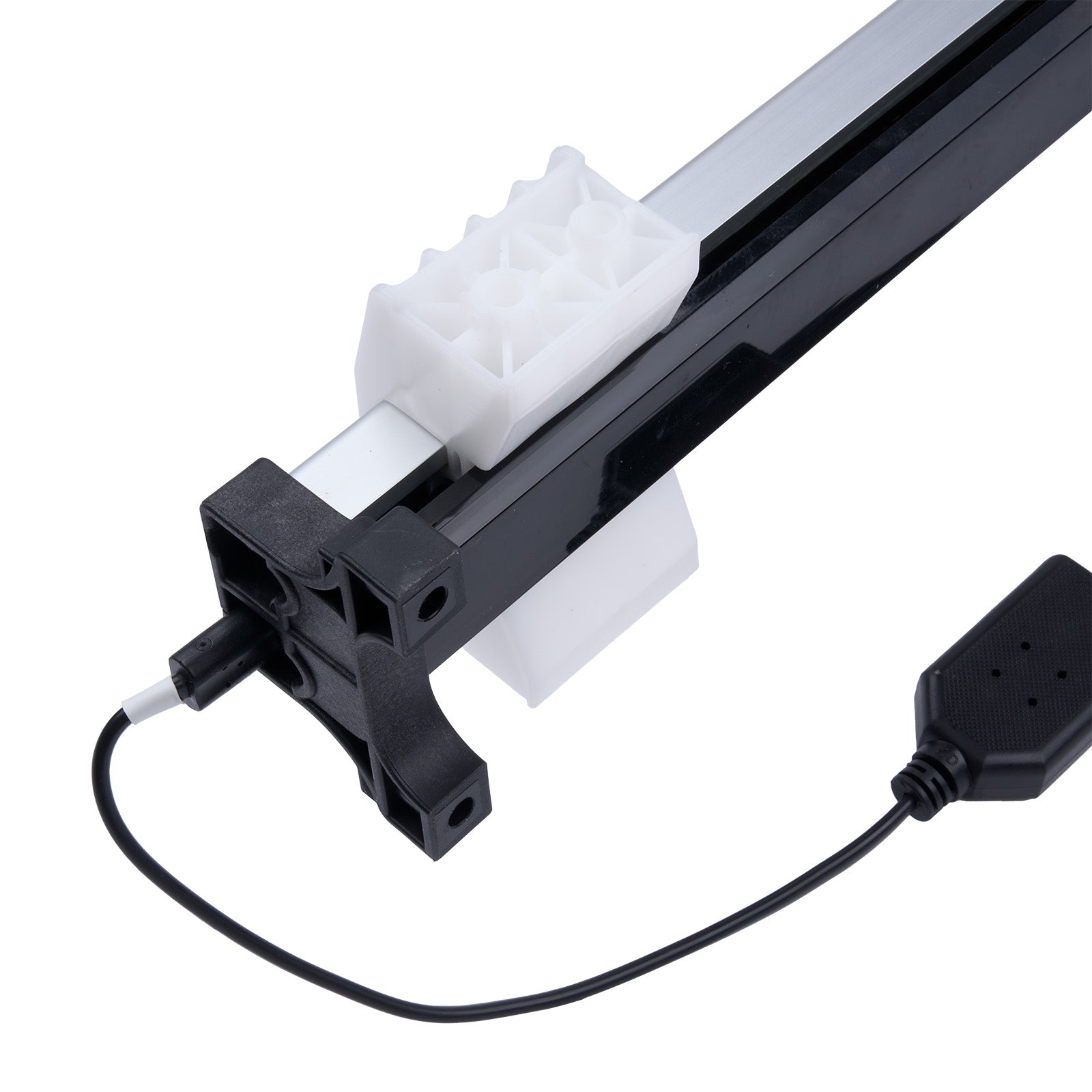 Mechanical arm with gear mechanism on a white background