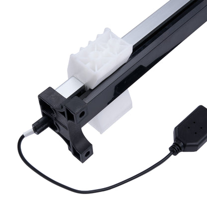 Mechanical arm with gear mechanism on a white background