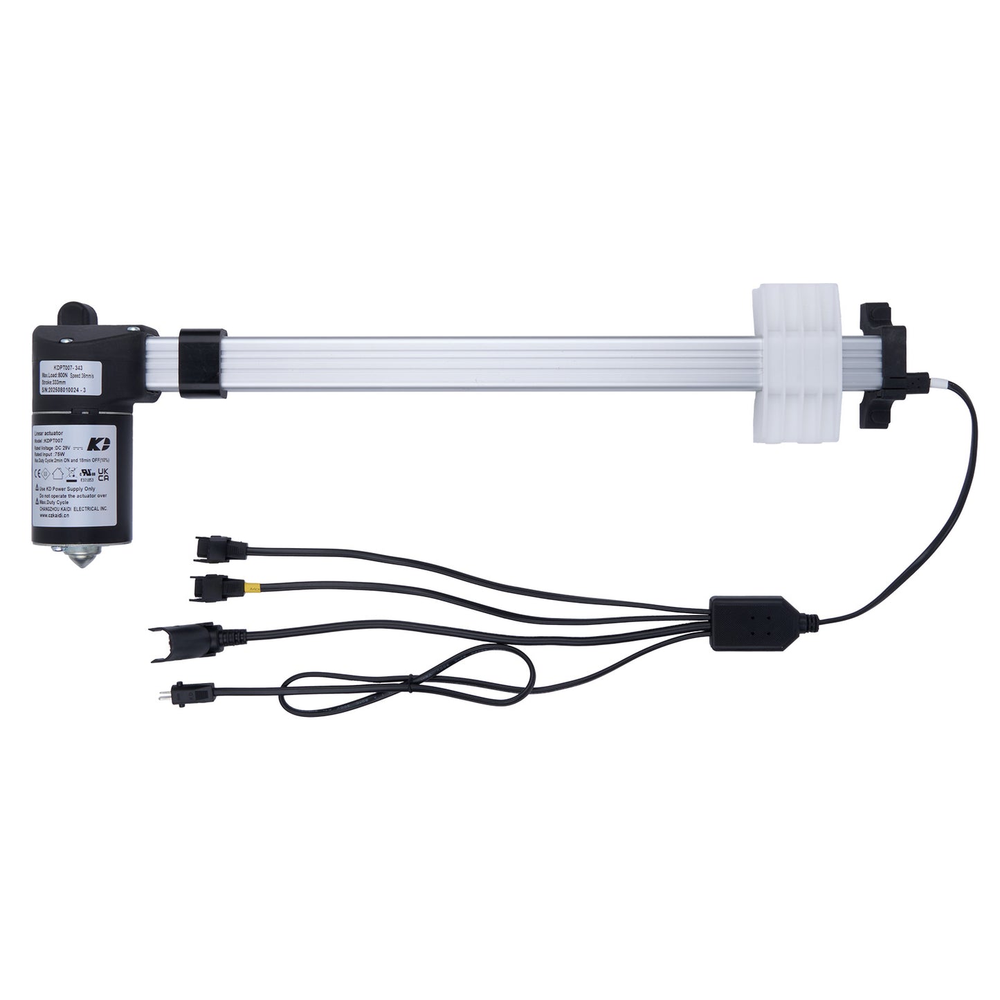 Electrical component with multiple wires on a white background