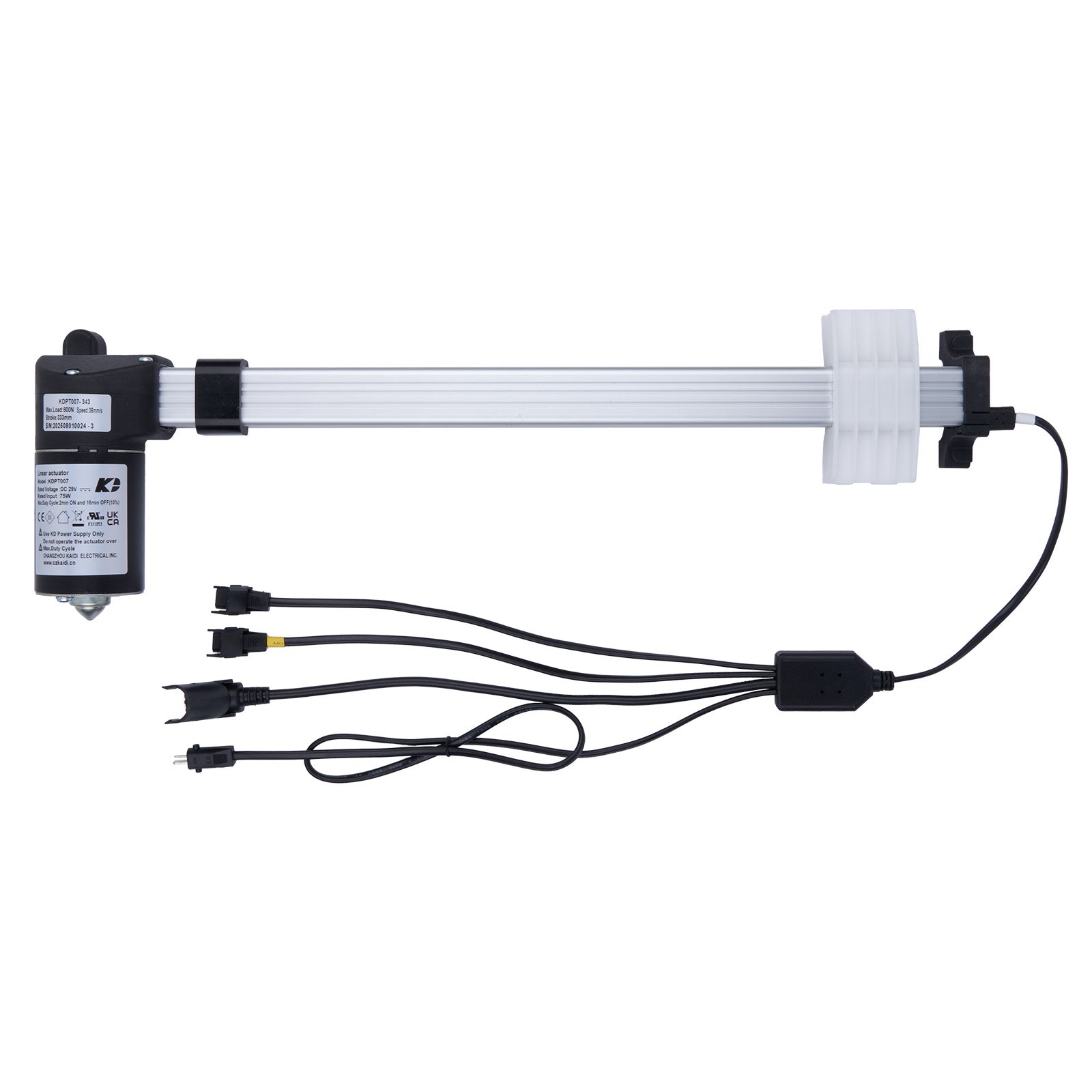 Electrical component with multiple wires on a white background