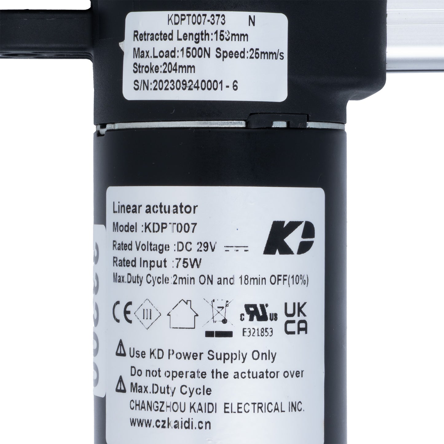 KAIDI KDPT007-373 N Linear Actuator for Recliner/Lift Chair