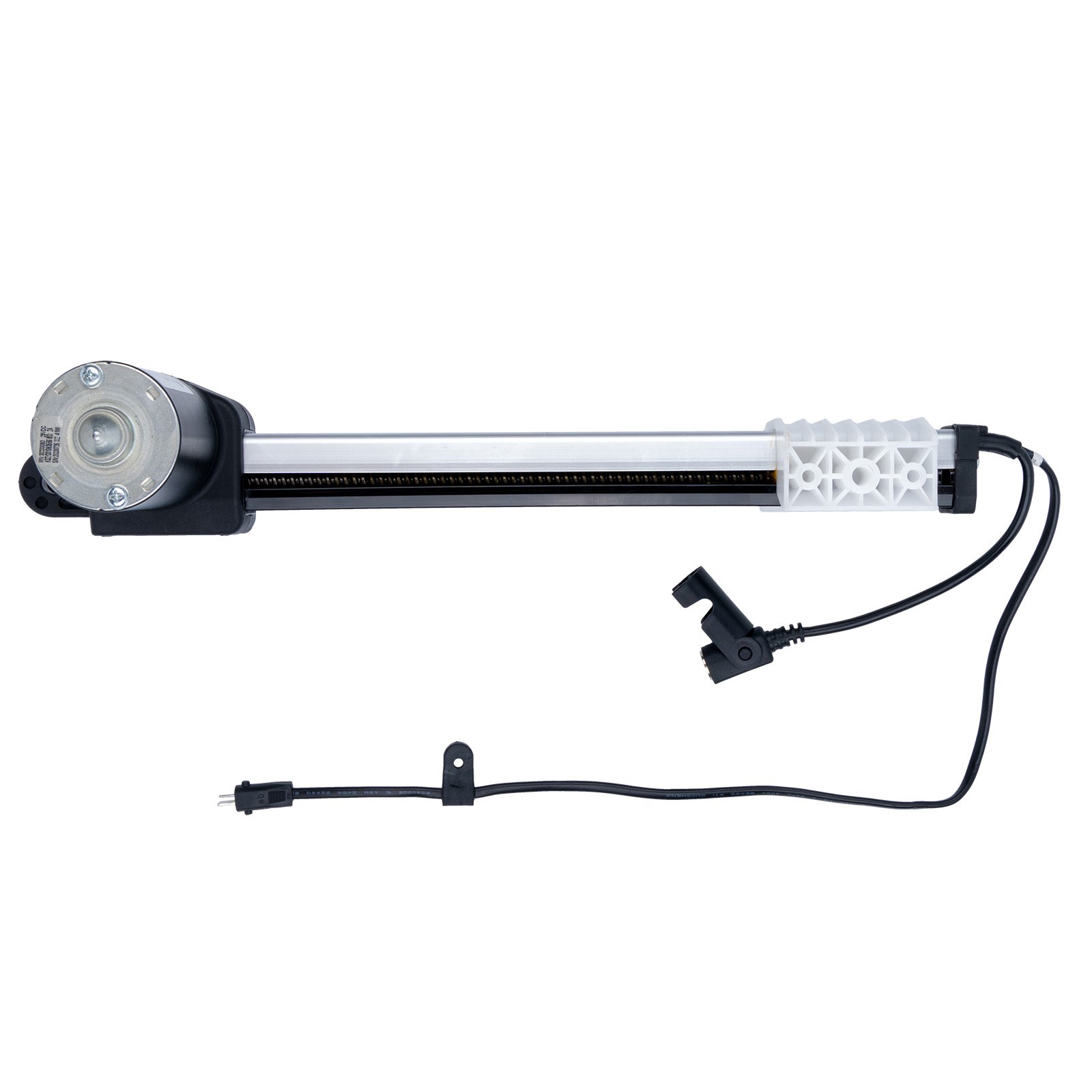 LED light bar with mounting bracket on a white background