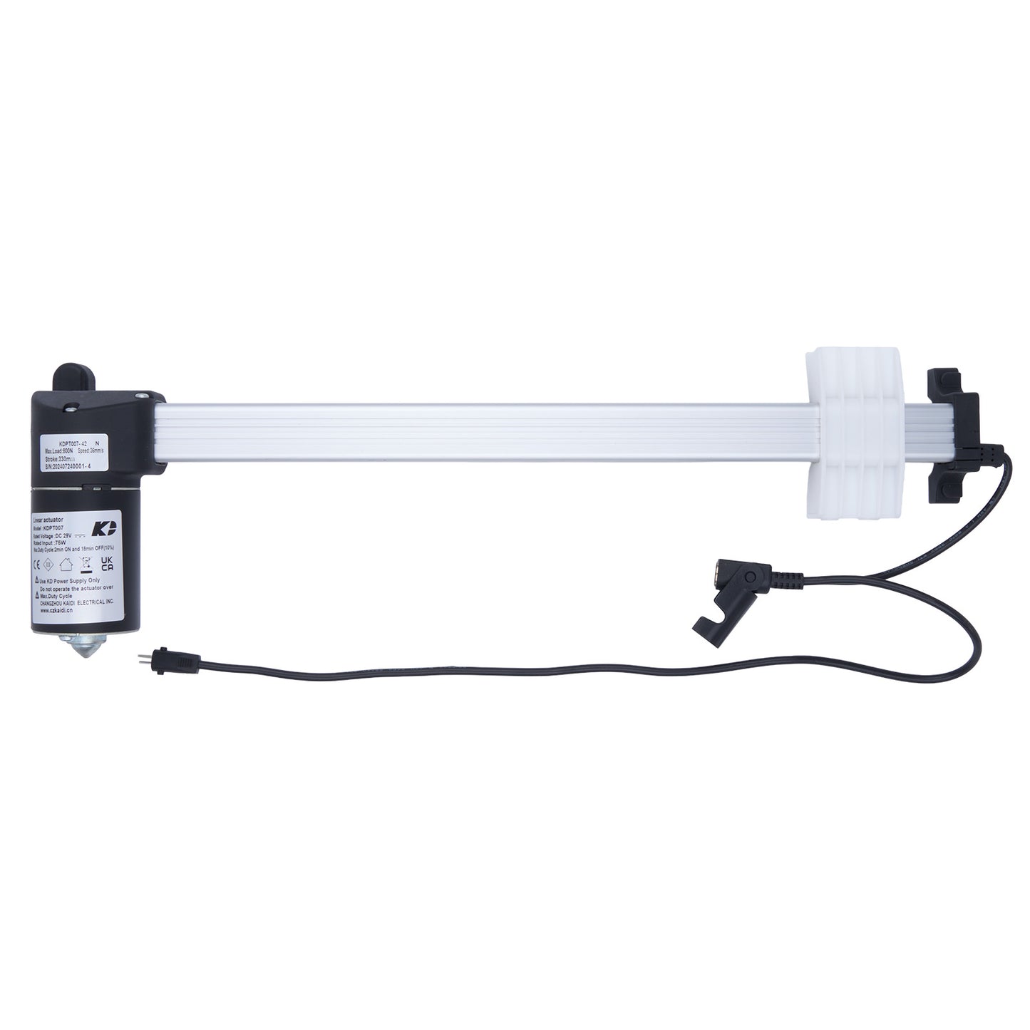 Electrical component with connectors and wiring on a white background