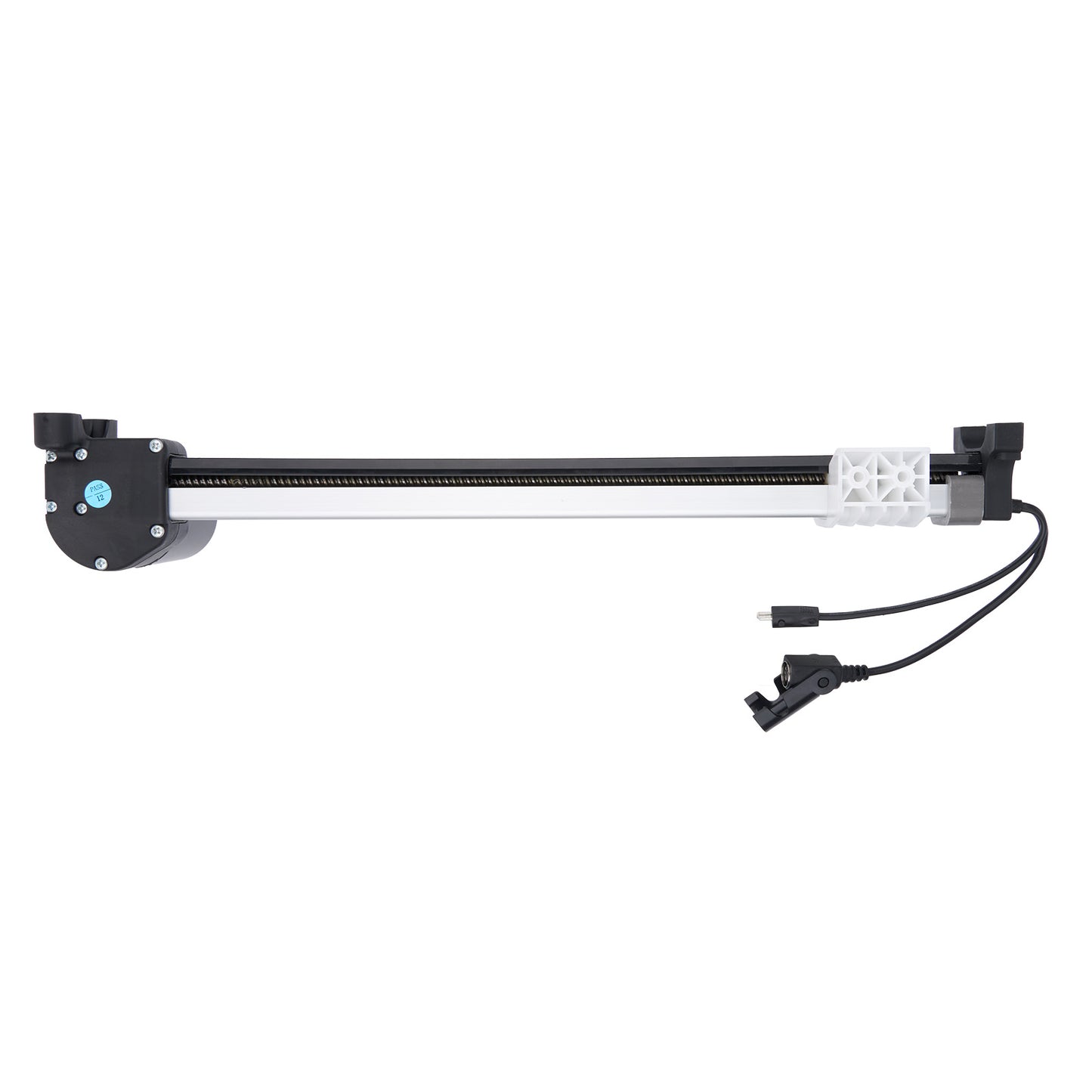 Camera slider with a light on a white background