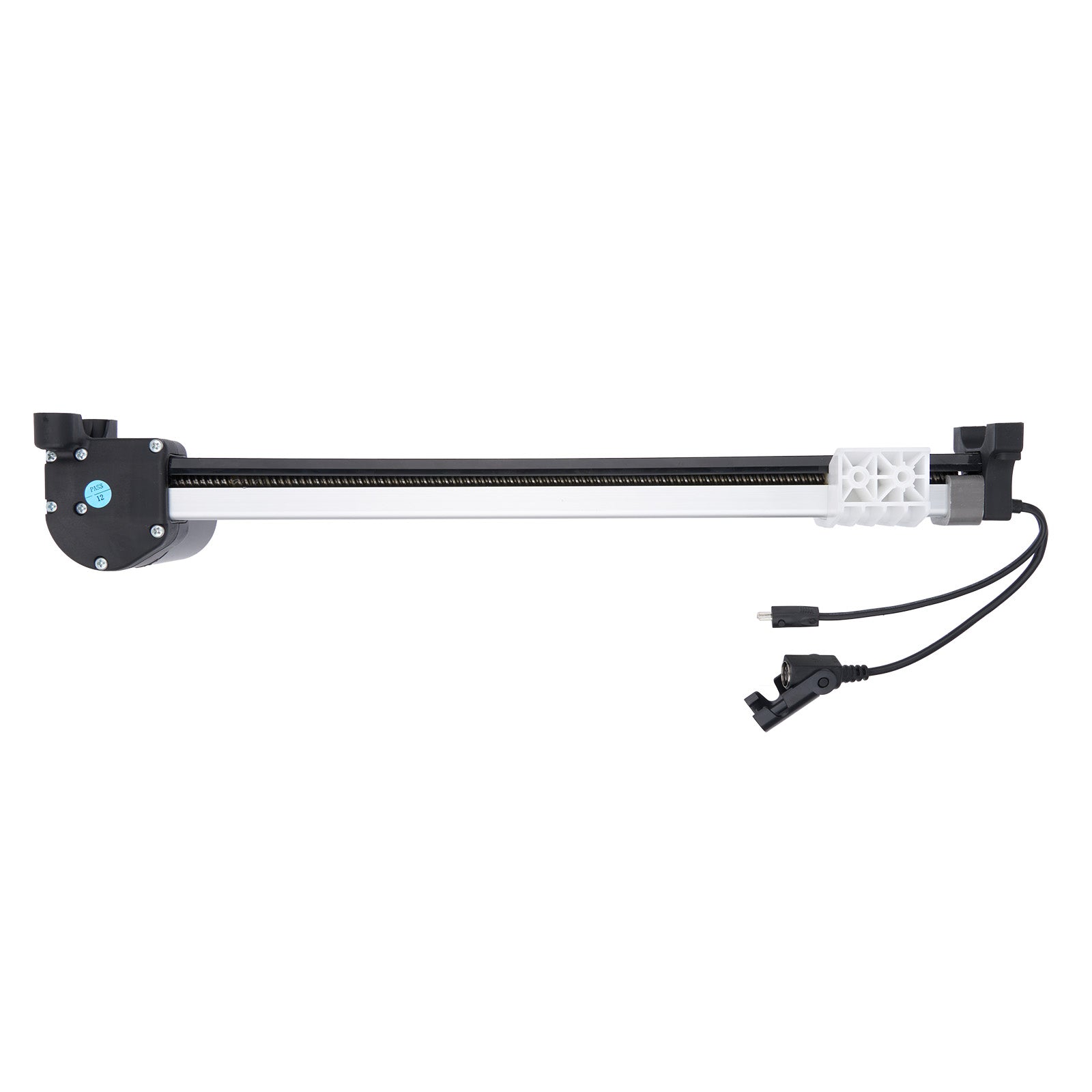 Camera slider with a light on a white background