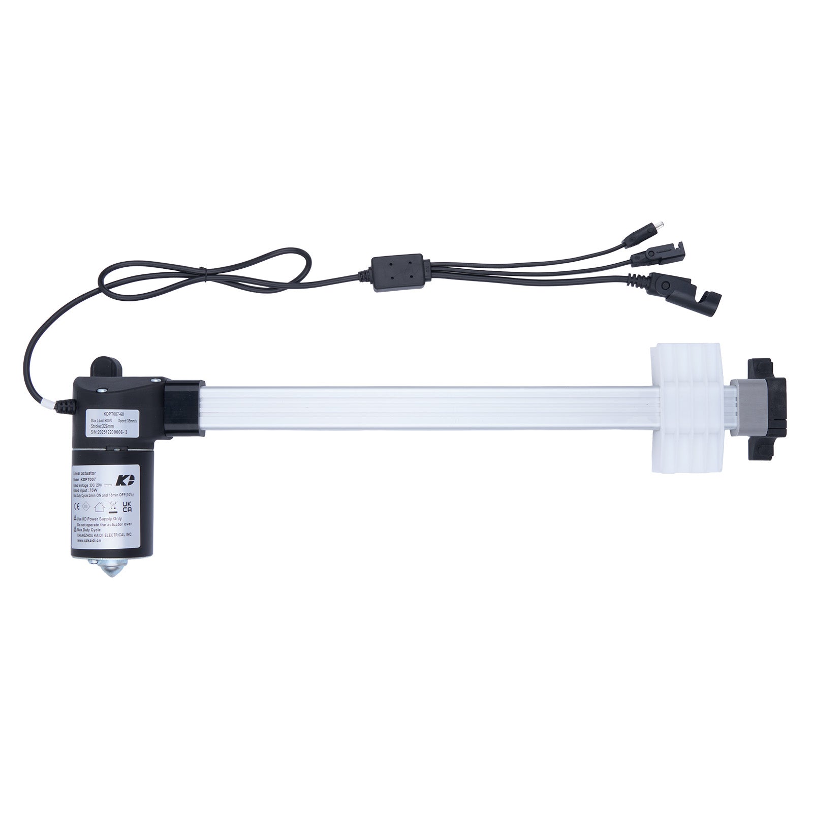 Mechanical component with wiring on a white background