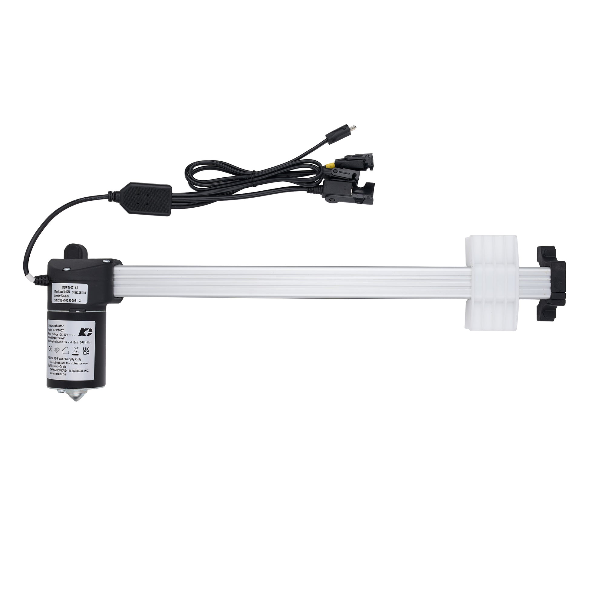 Electrical component with cable on a white background