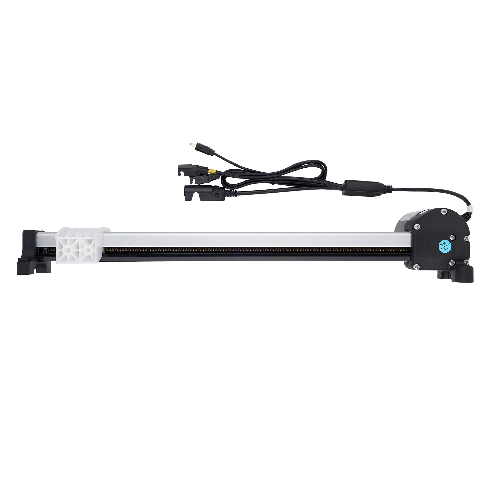 Mechanical slider with cable on a white background