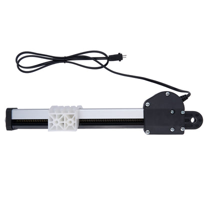 Mechanical linear actuator with a cable on a white background