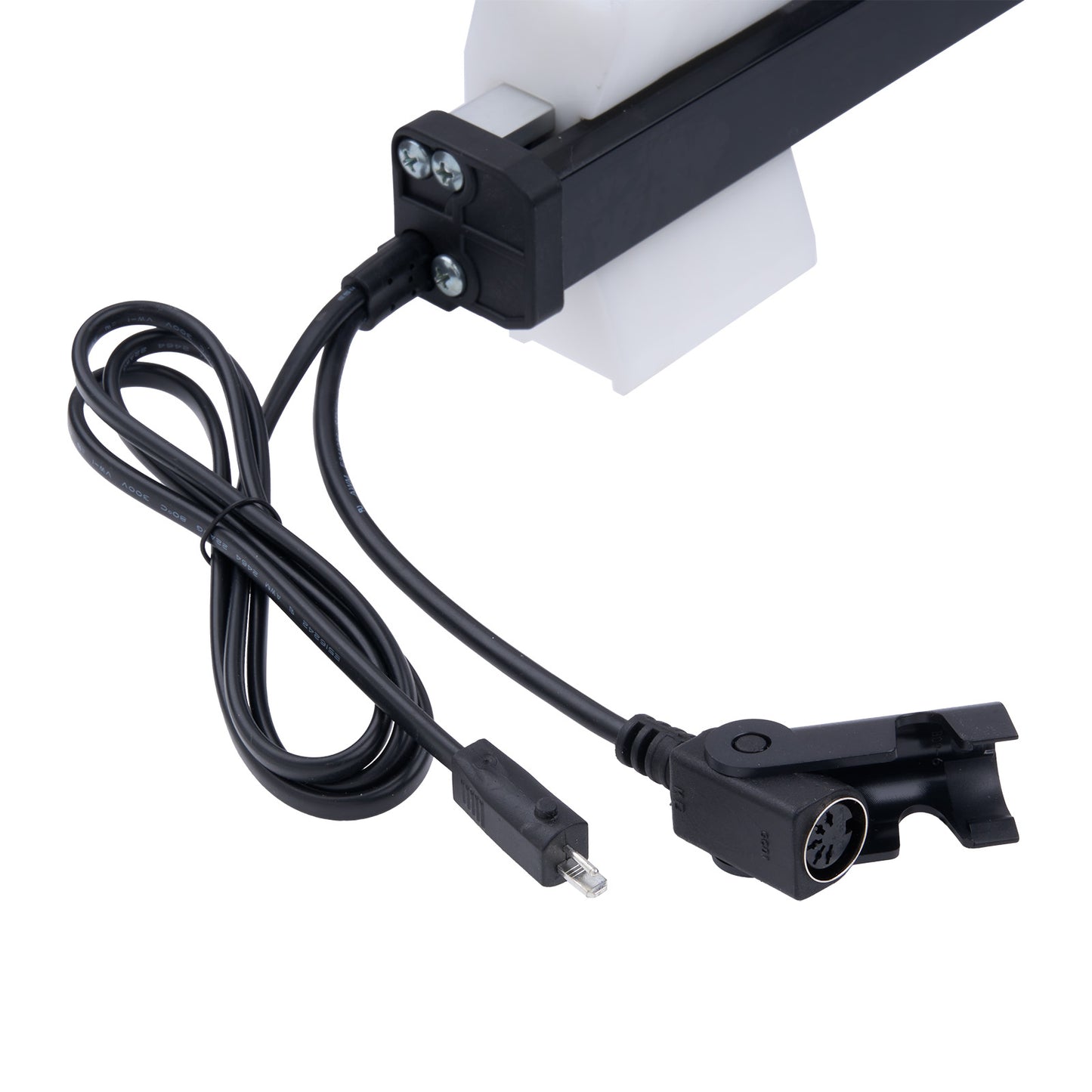 Light fixture with power cord and plug on a white background