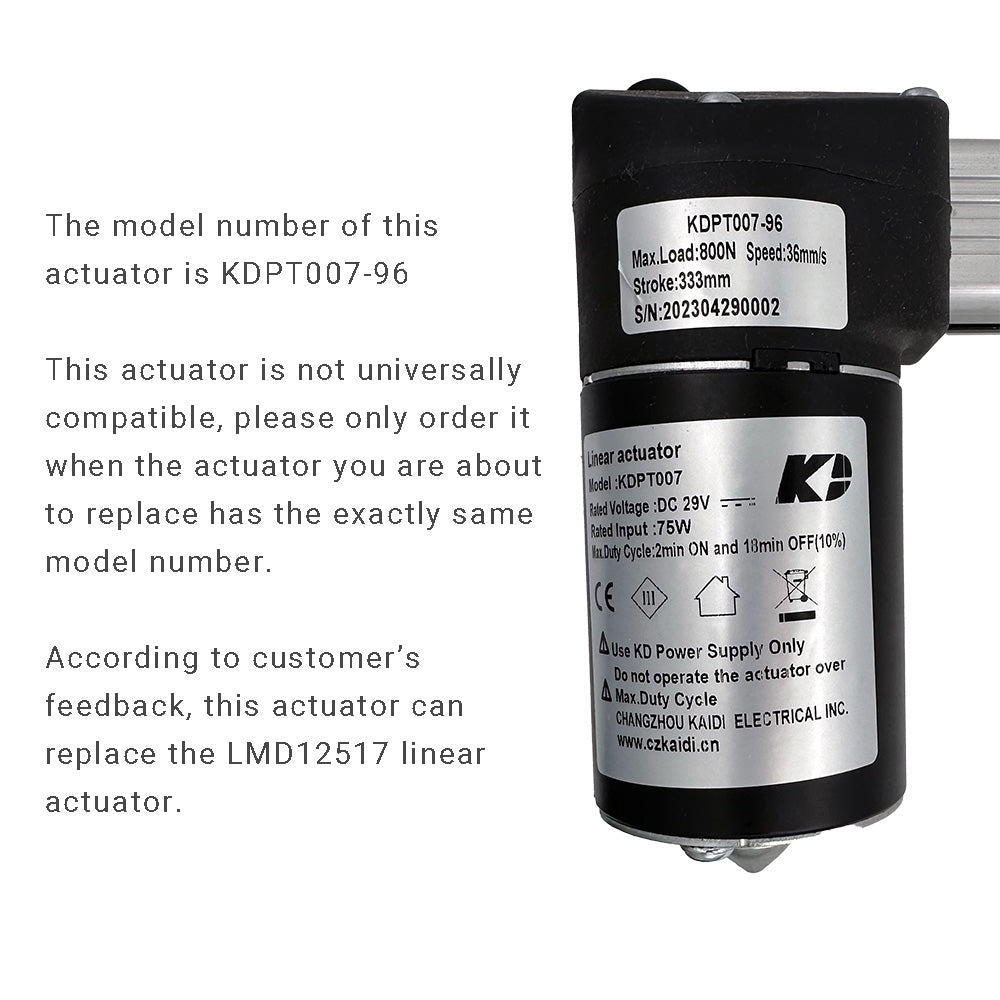 Kaidi KDPT007-96 Linear Actuator for Recliner/Lift Chair