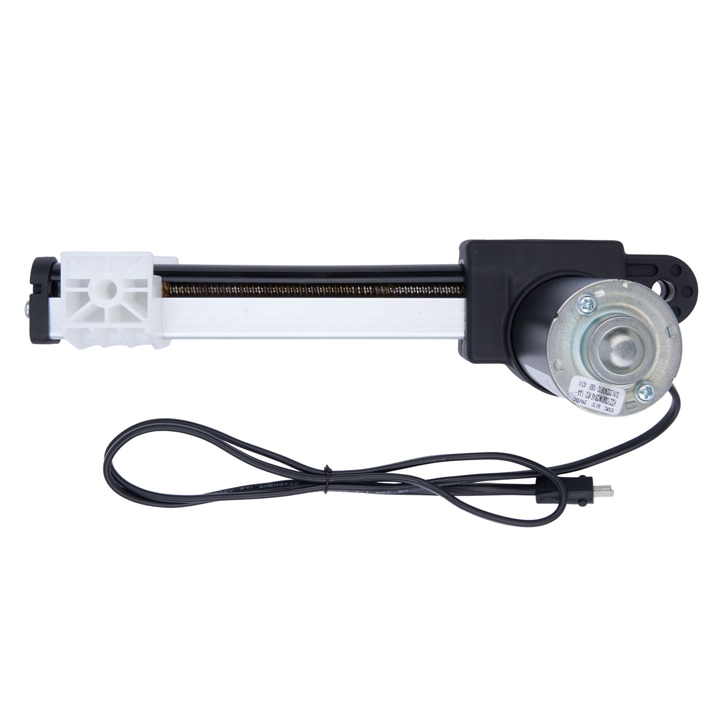 Mechanical component with a cable on a white background