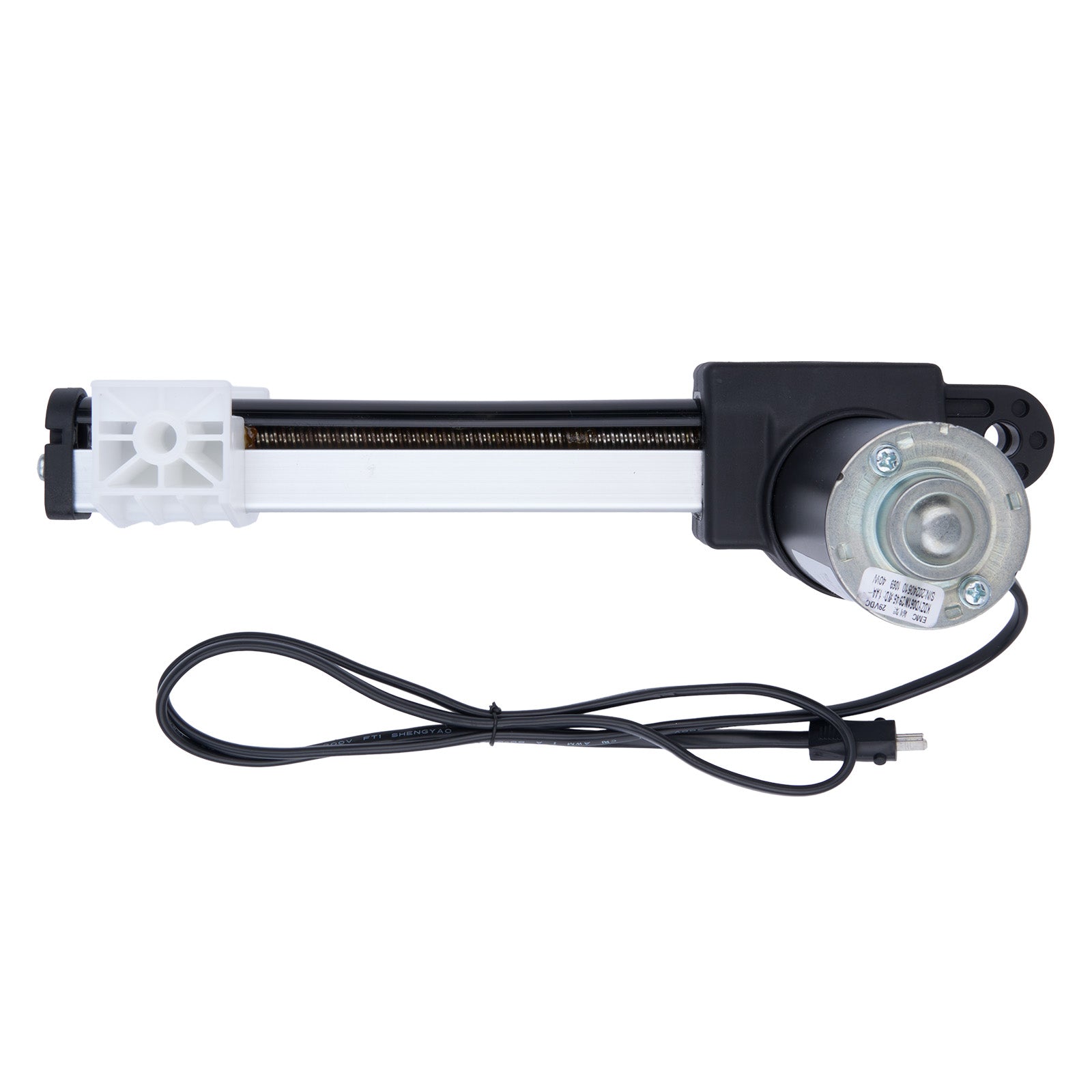 Mechanical component with a cable on a white background