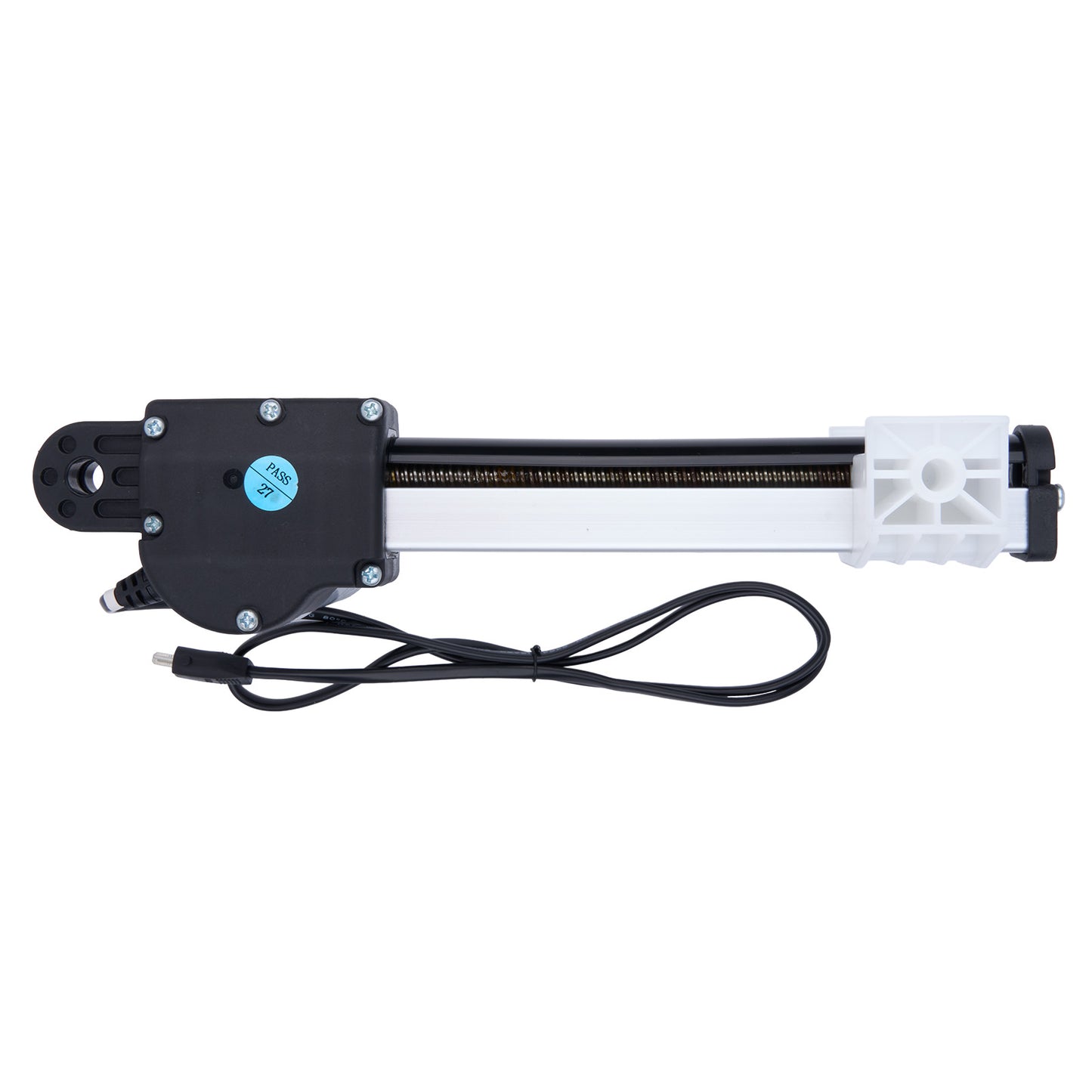 Mechanical component with a cable on a white background