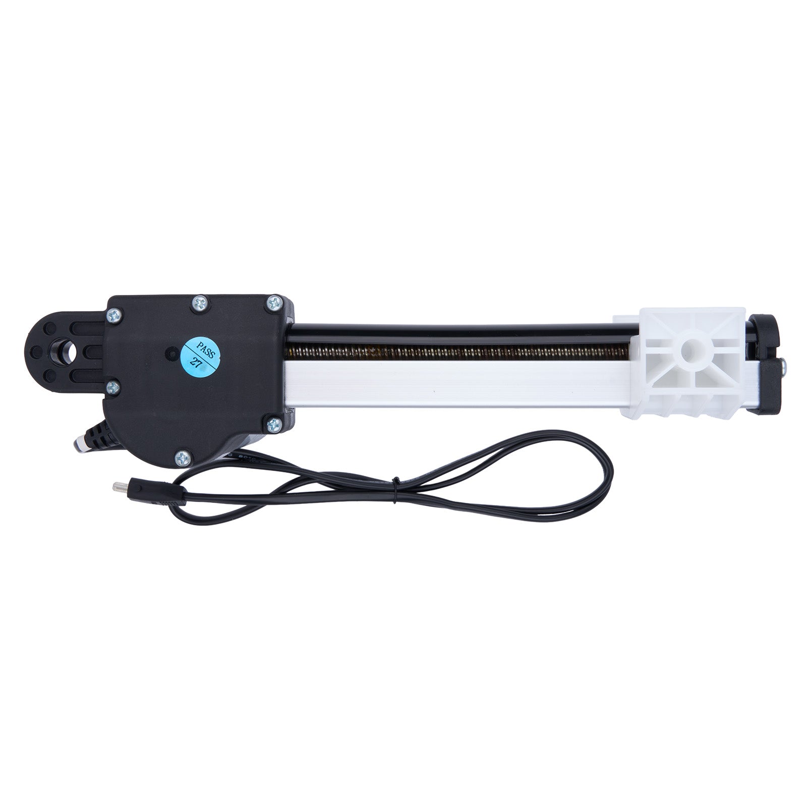 Mechanical component with a cable on a white background