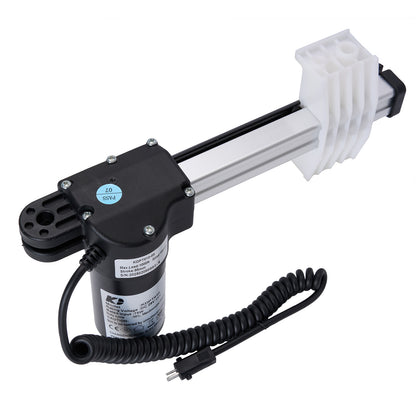 Mechanical pump with black hose on a white background