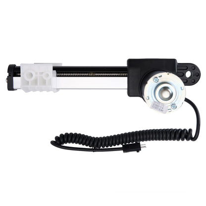 Mechanical component with coiled cable on a white background