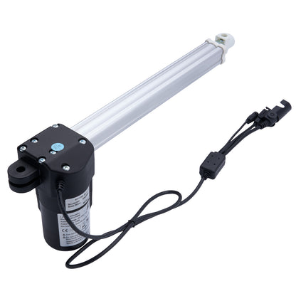 Linear actuator with cable on a white background