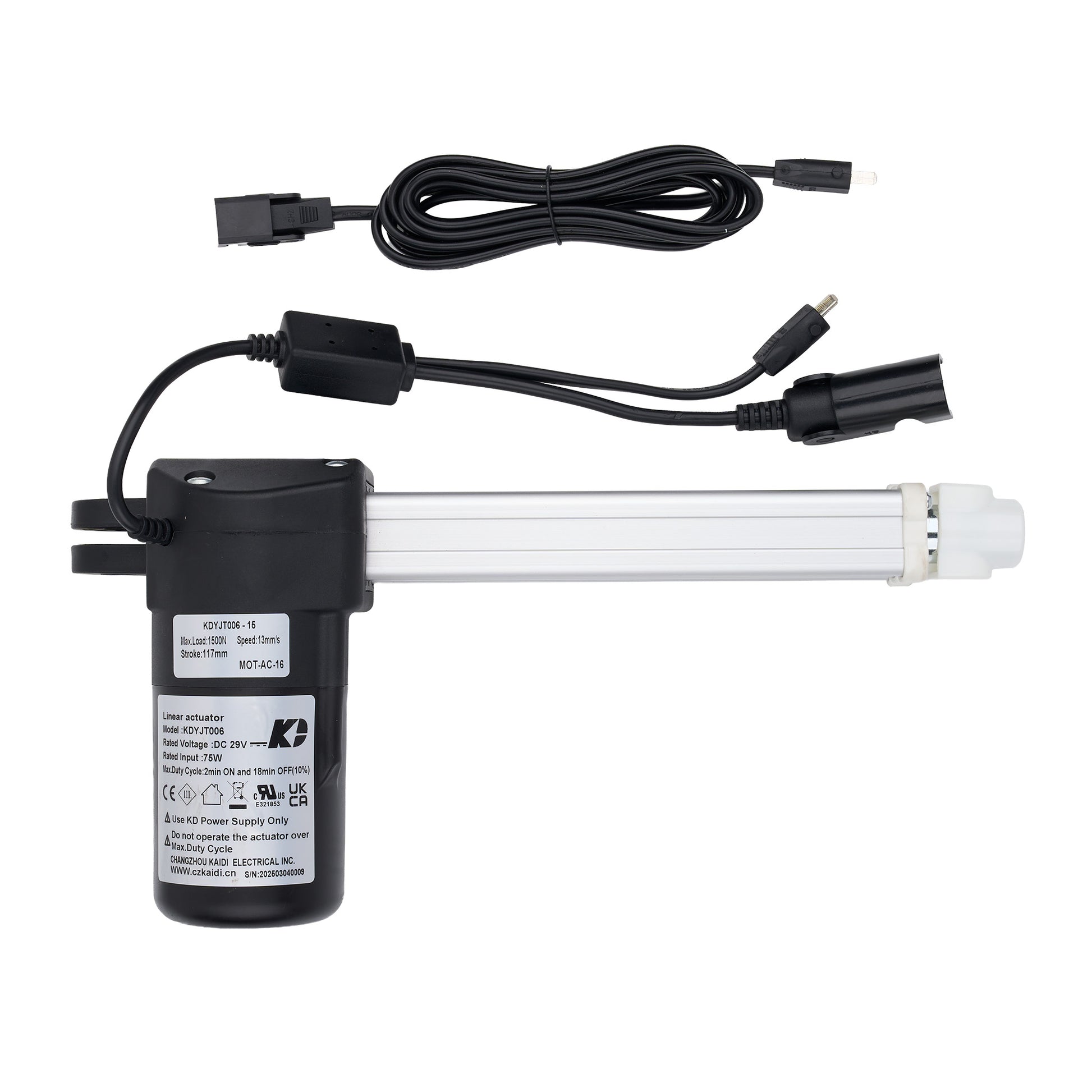 Light fixture with bulb, power cord, and connectors on a white background