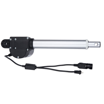 Linear actuator with cables on a white background
