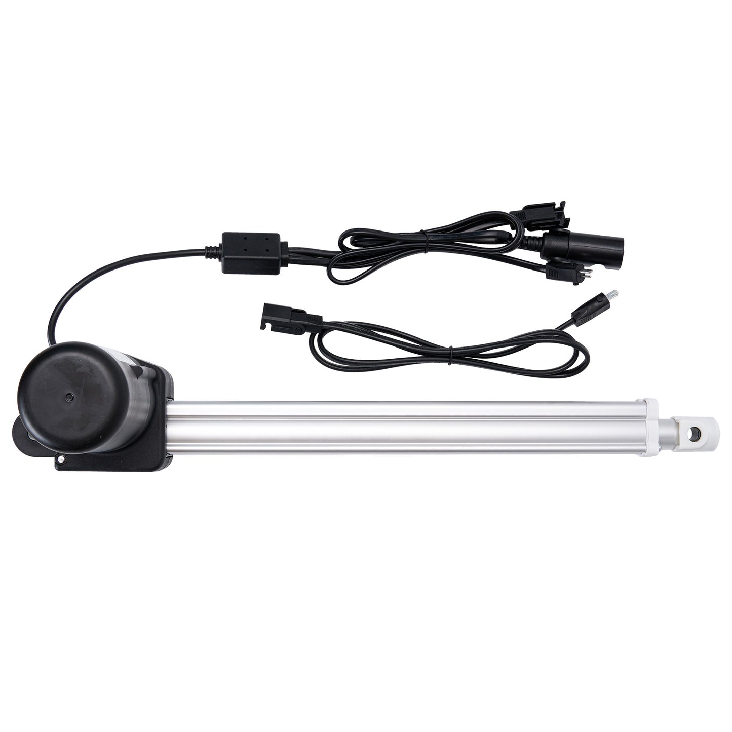 Motorized slider with cables on a white background