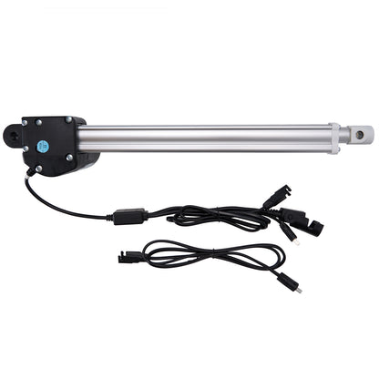 Linear actuator with cables on a white background
