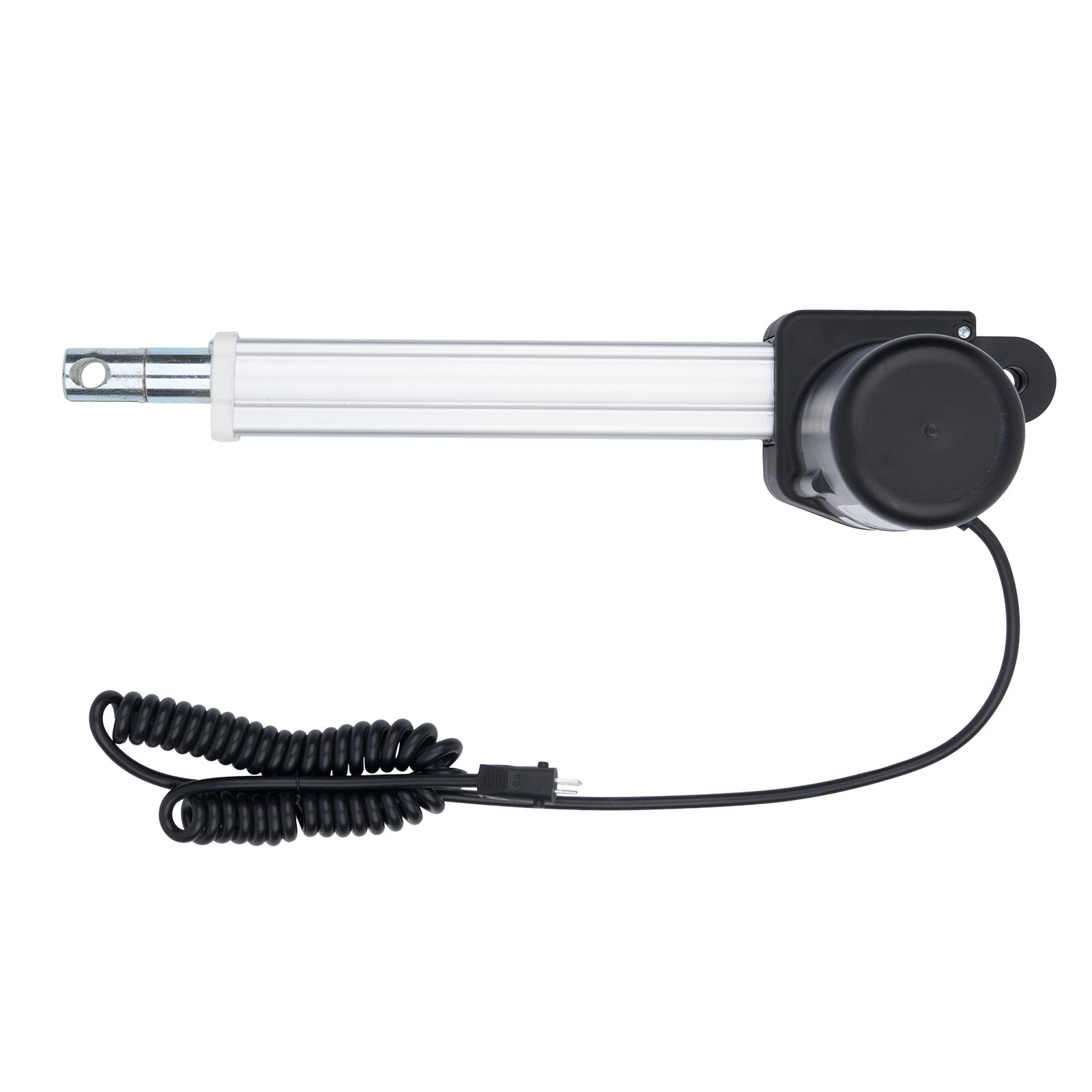 Linear actuator with cable on a white background