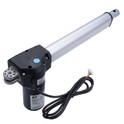 Linear actuator with cable on a white background