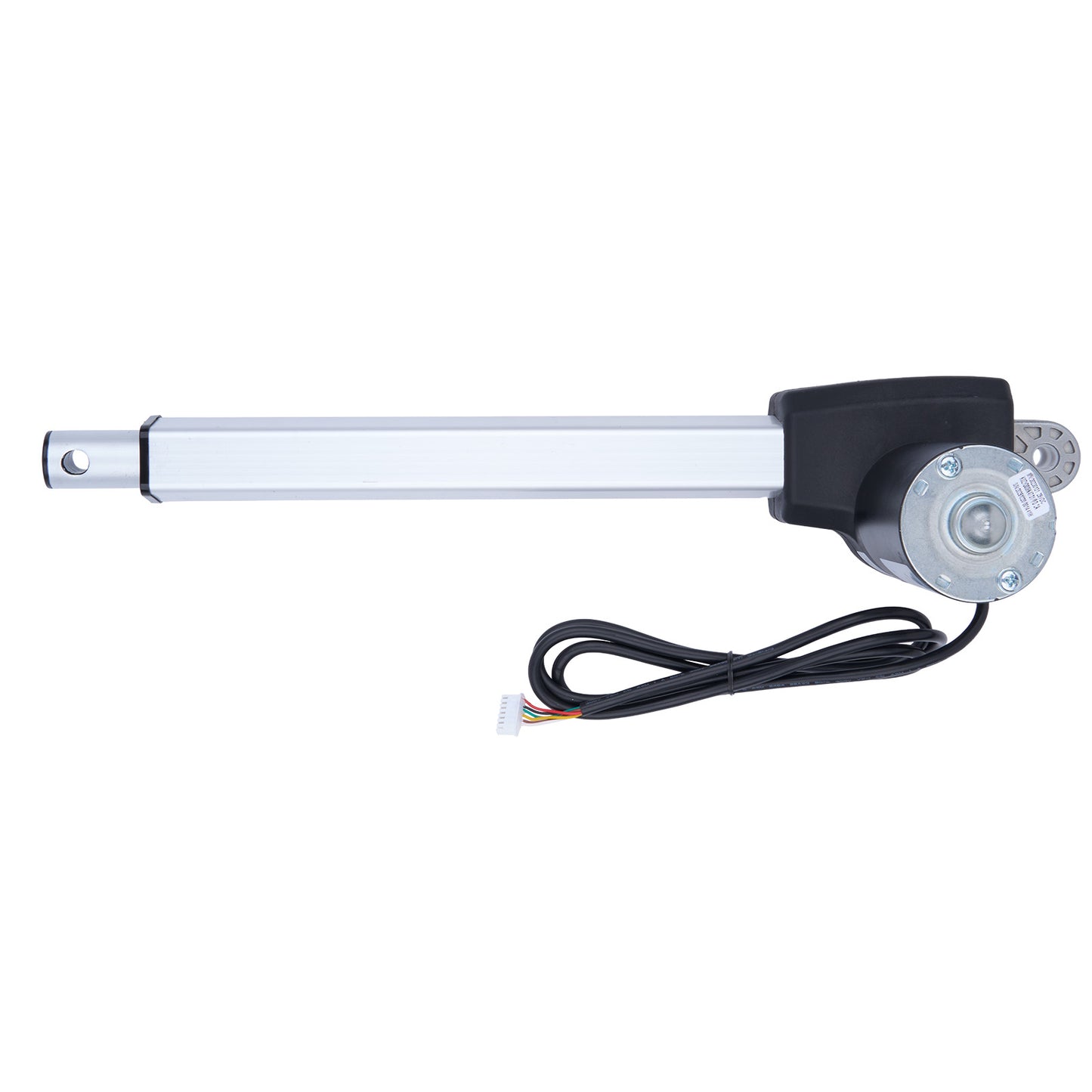 Linear actuator with cable on a white background