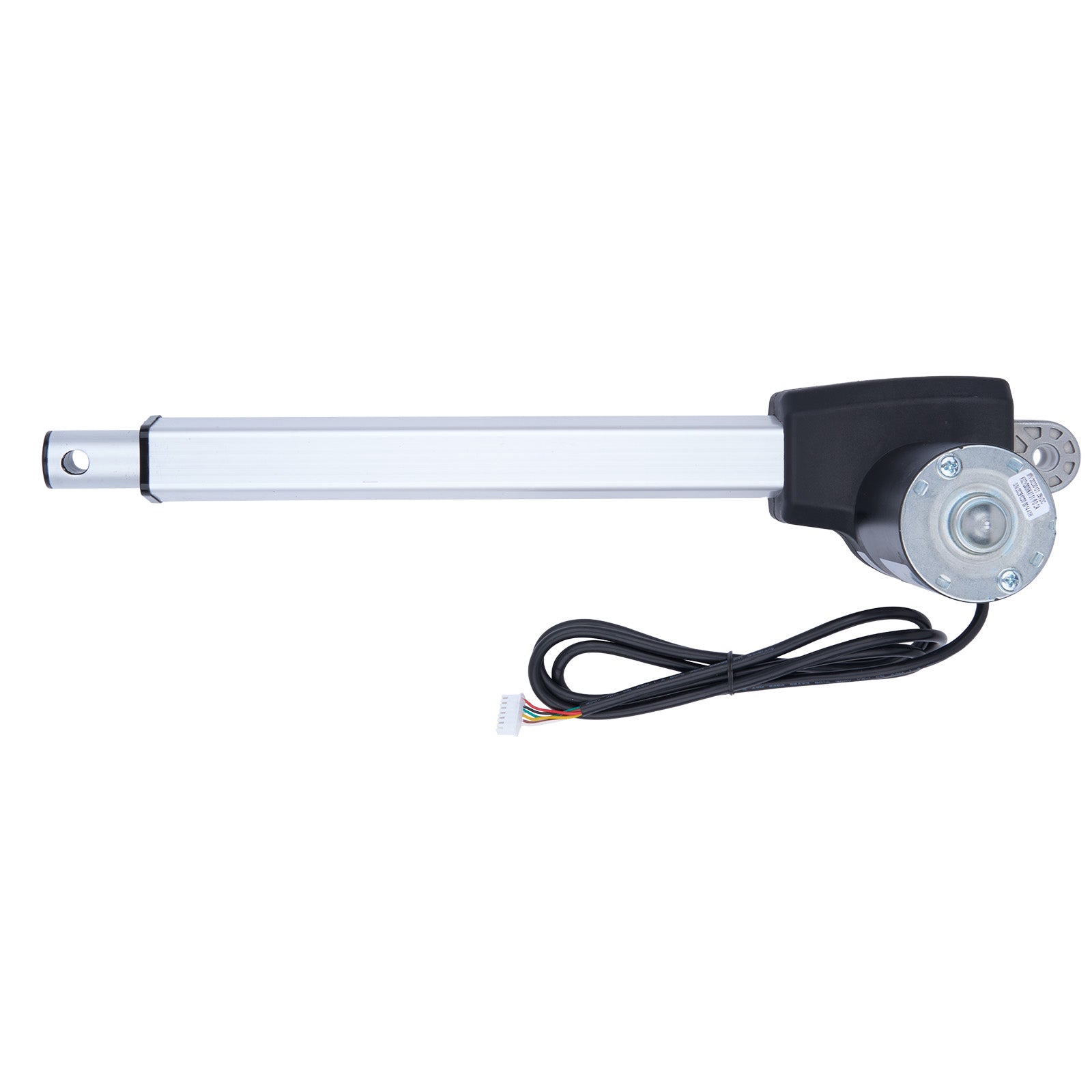 Linear actuator with cable on a white background