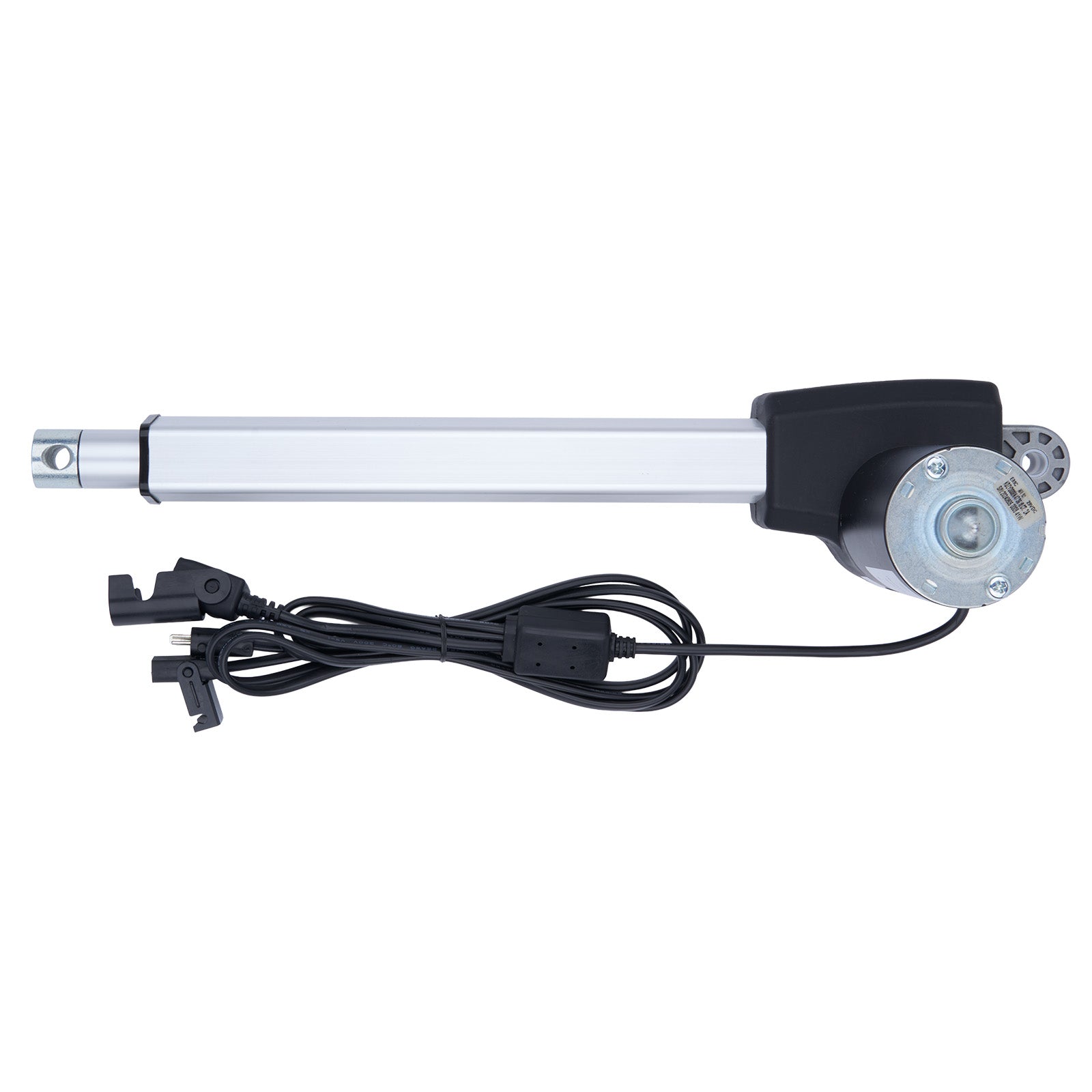 Linear actuator with cable on a white background