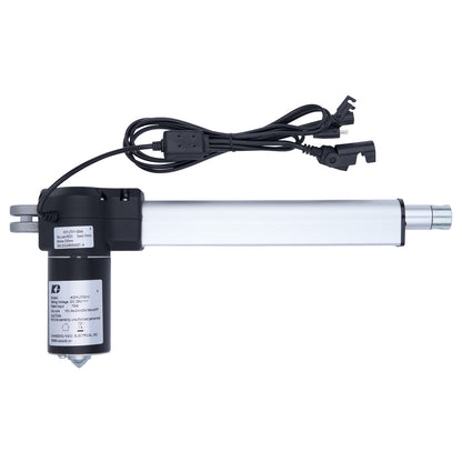 Electric linear actuator with cable on a white background