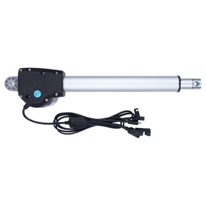 Linear actuator with power cord on a white background