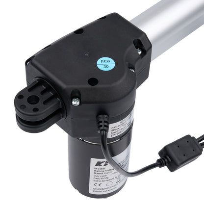 Black mechanical component with wiring on a white background