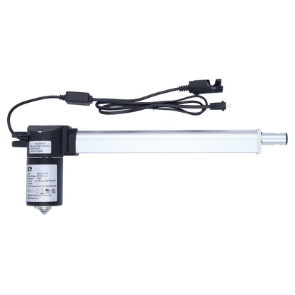 Linear actuator with cables on a white background