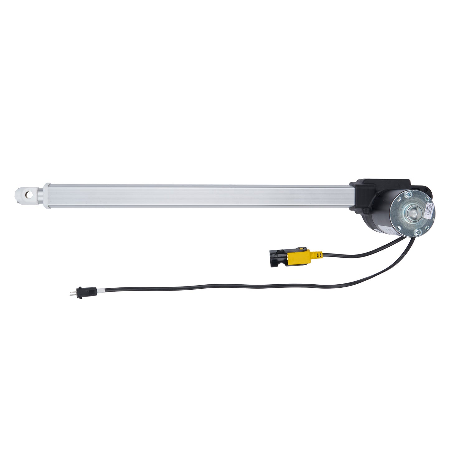 Linear actuator with cable on a white background
