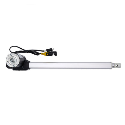 Motorized actuator with cable on a white background