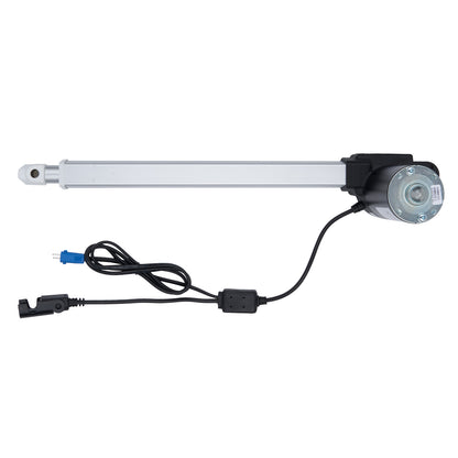 Mechanical arm with a motor and wiring on a white background