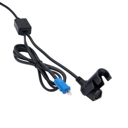 Camera mount with cable on a white background