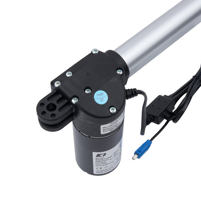 Electric linear actuator with visible brand logo on a white background