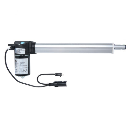 A KAIDI linear actuator for recliner/lift chairs, featuring a black body with a metallic extension and two cables with plugs.