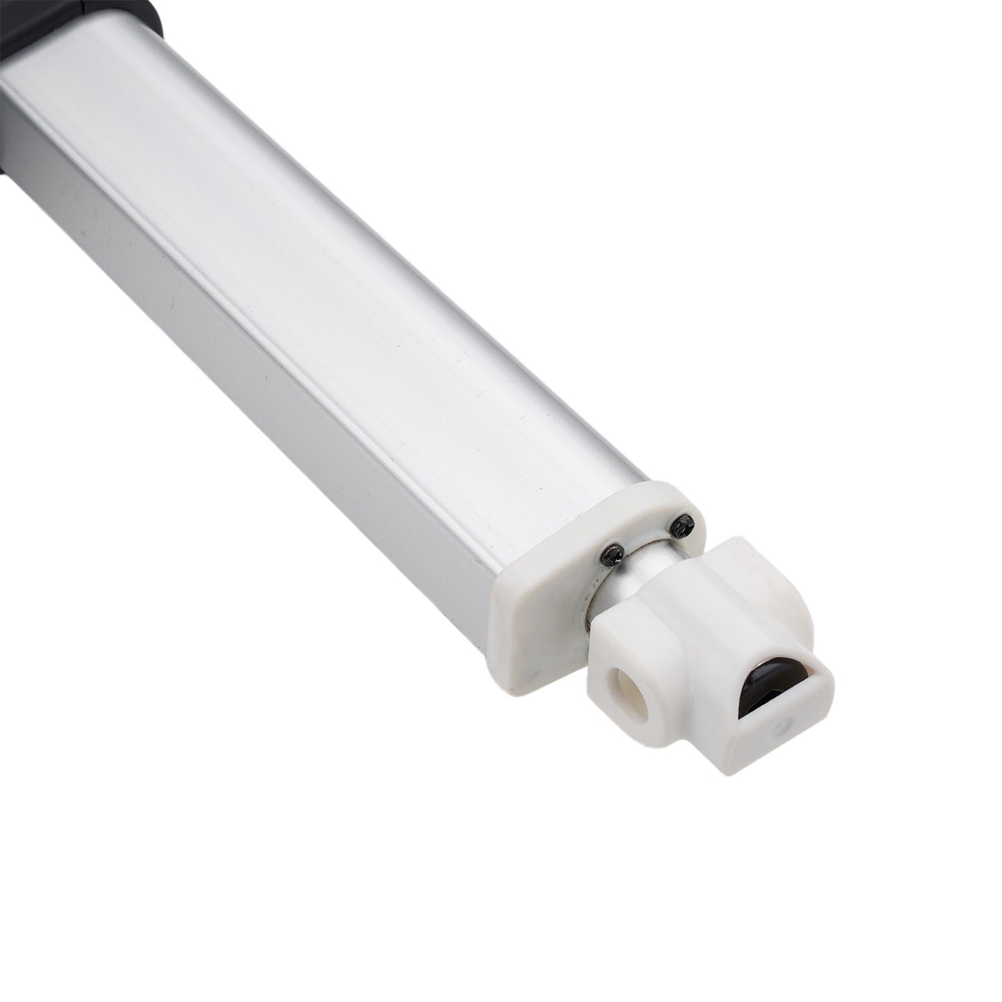 Close-up of a white telescopic rod on a white background
