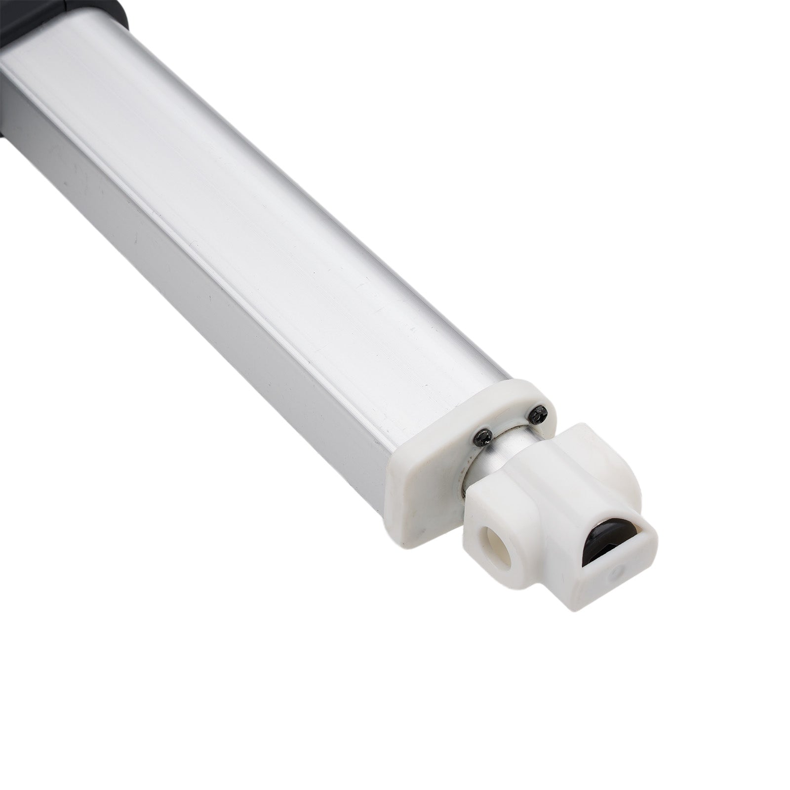 Close-up of a white telescopic rod on a white background