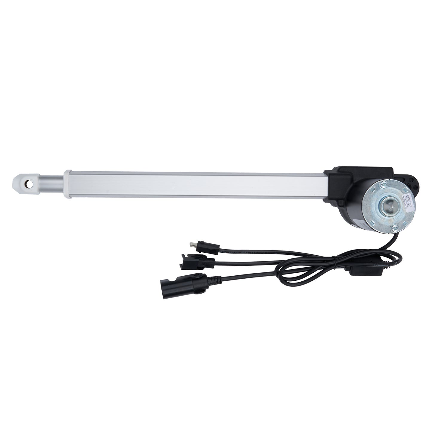 Linear actuator with cables on a white background