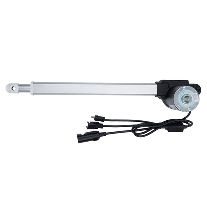 Linear actuator with cables on a white background