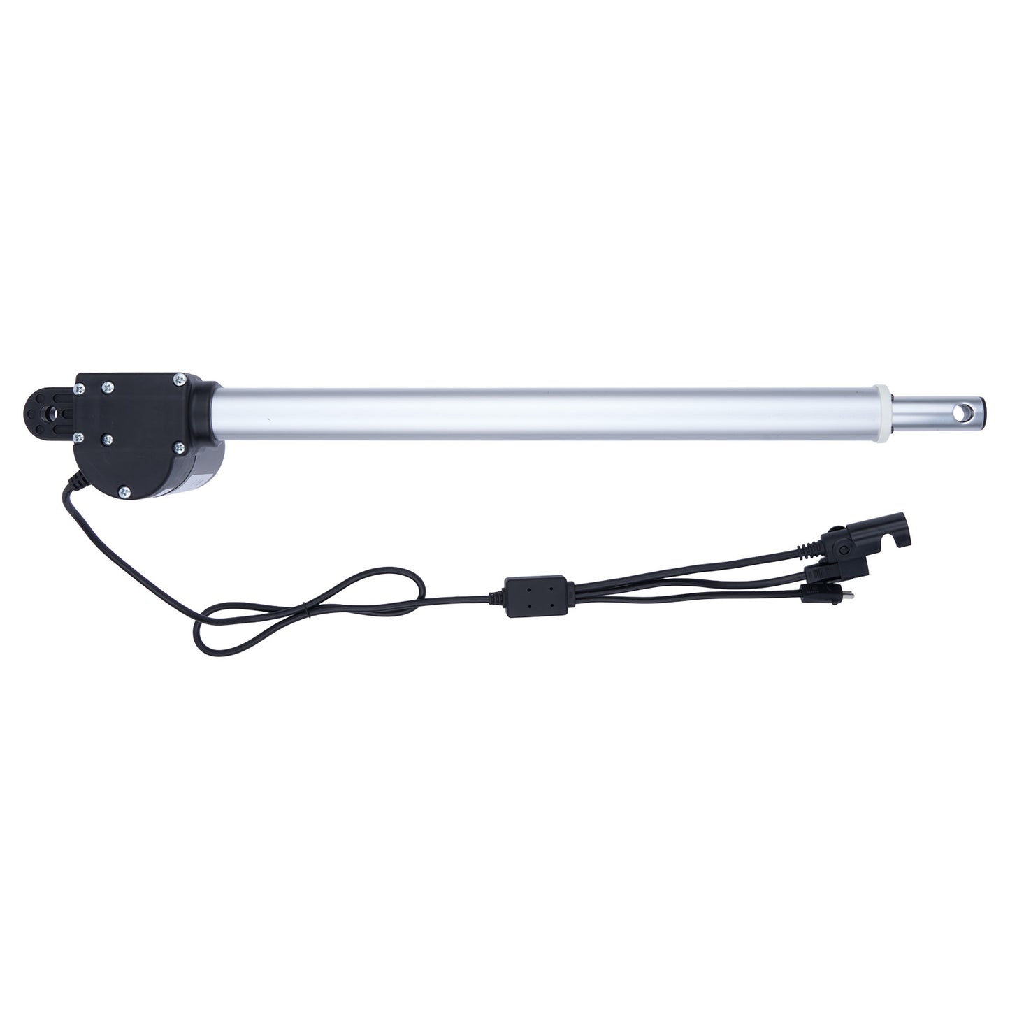 Linear actuator with cable on a white background