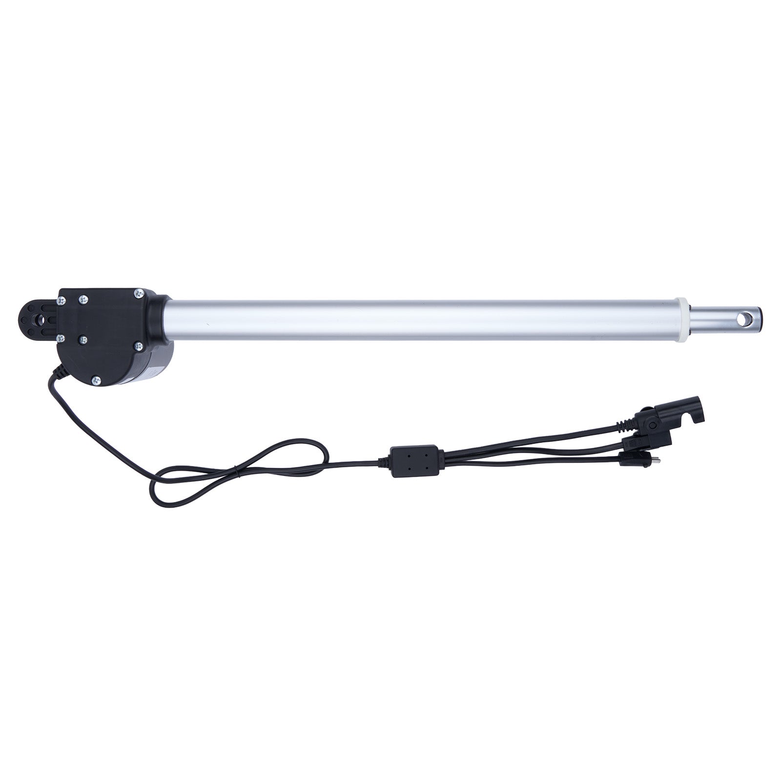 Linear actuator with cable on a white background