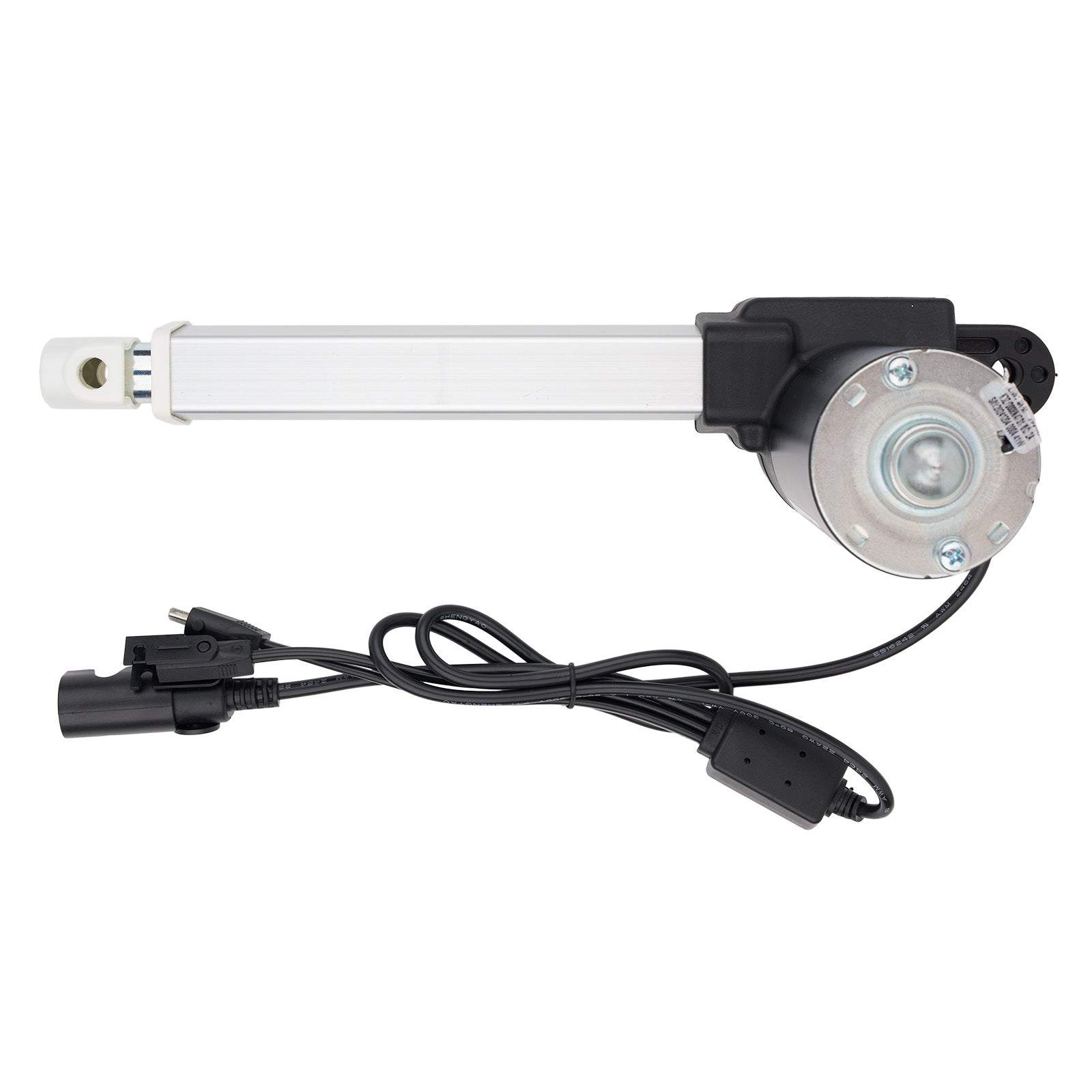 Motorized window lift with cable on a white background